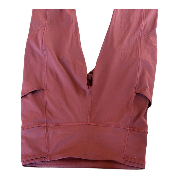 LULULEMON Fast and Free High-Rise Tight 28" *Non-Reflective Brushed Nulux Garnet - Picture 9 of 12